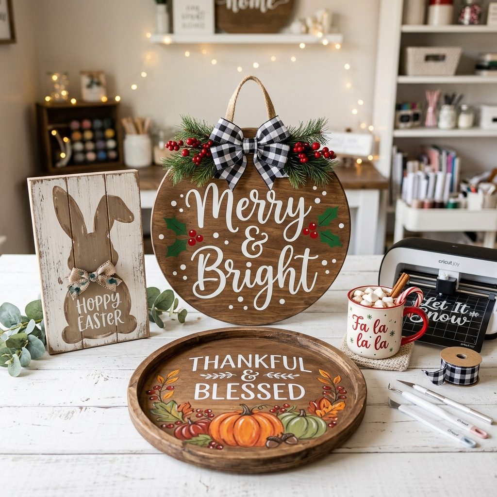 50-design holiday and seasonal vector cut files showcase across craft workbench